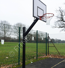 Basketball playground goal post