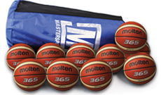 10 x BG3000 Basketballs & Bag