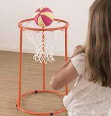 Basketball floor training hoop