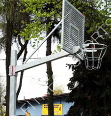 Double headed basketball post
