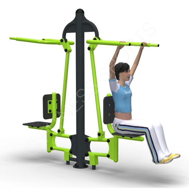 Outdoor Gymnasium Equipment Ground Fixed Double Seated Pull Up