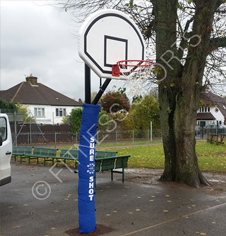 Outdoor junior basketball post