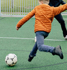 Steel playground MUGA goals and equipment